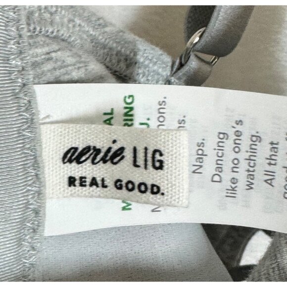 Aerie Light Gray Bralette L Adjustable Straps Soft & Stretchy Fabric - Picture 5 of 5